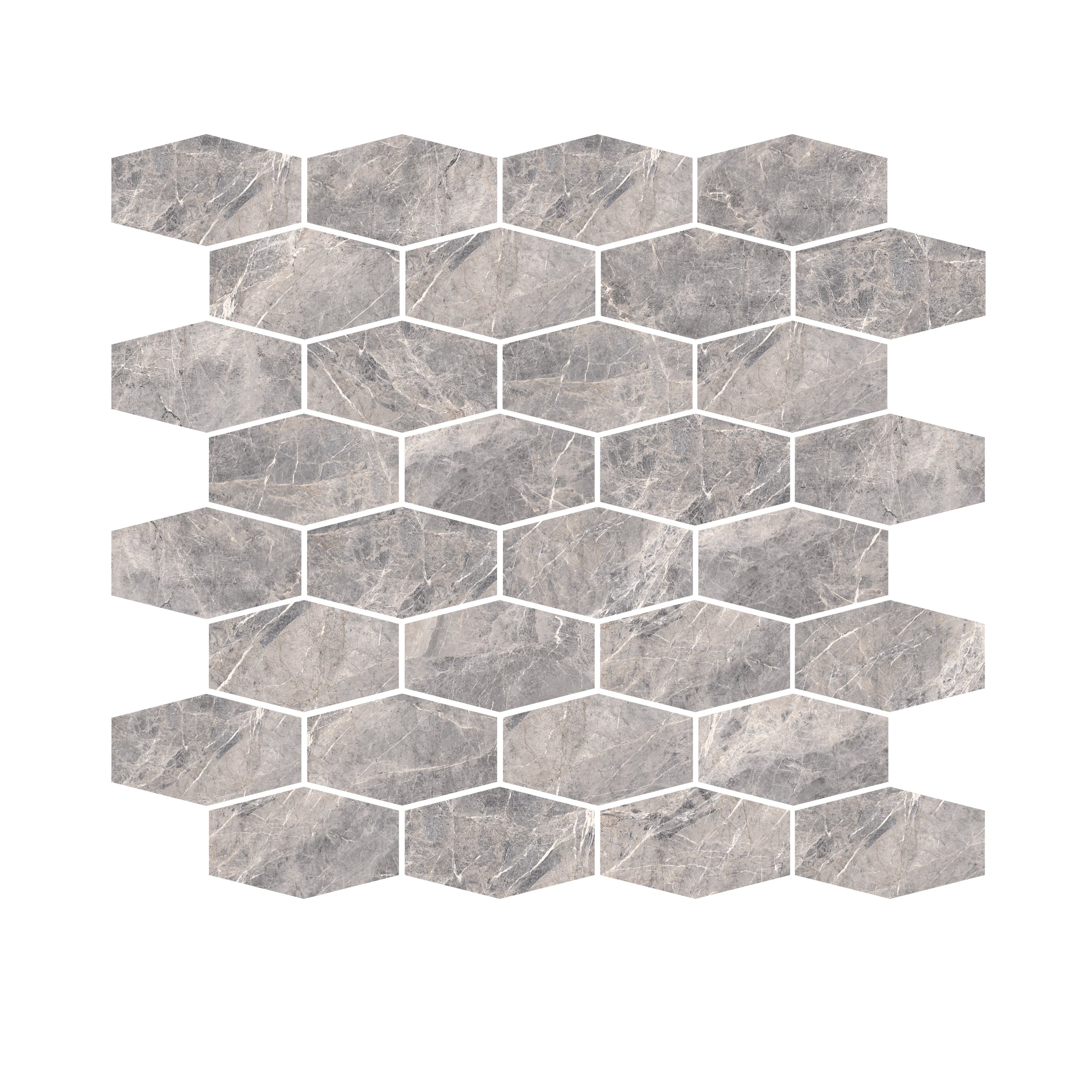 Epic 12x11 Matte Porcelain Hexagon Mesh Mosaic Tile in Imperial