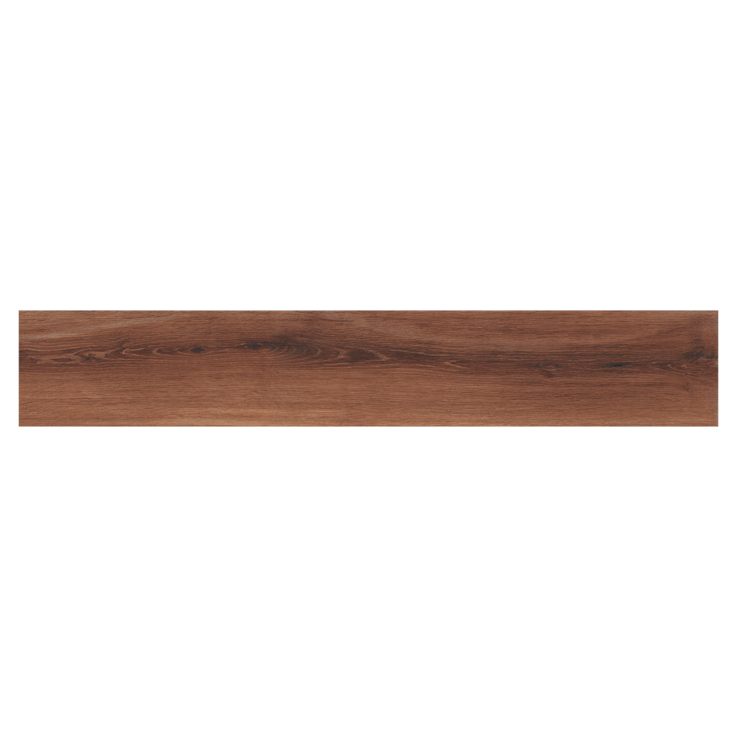 Lacquered Wood 6x36 Glossy Porcelain Tile in Cherry