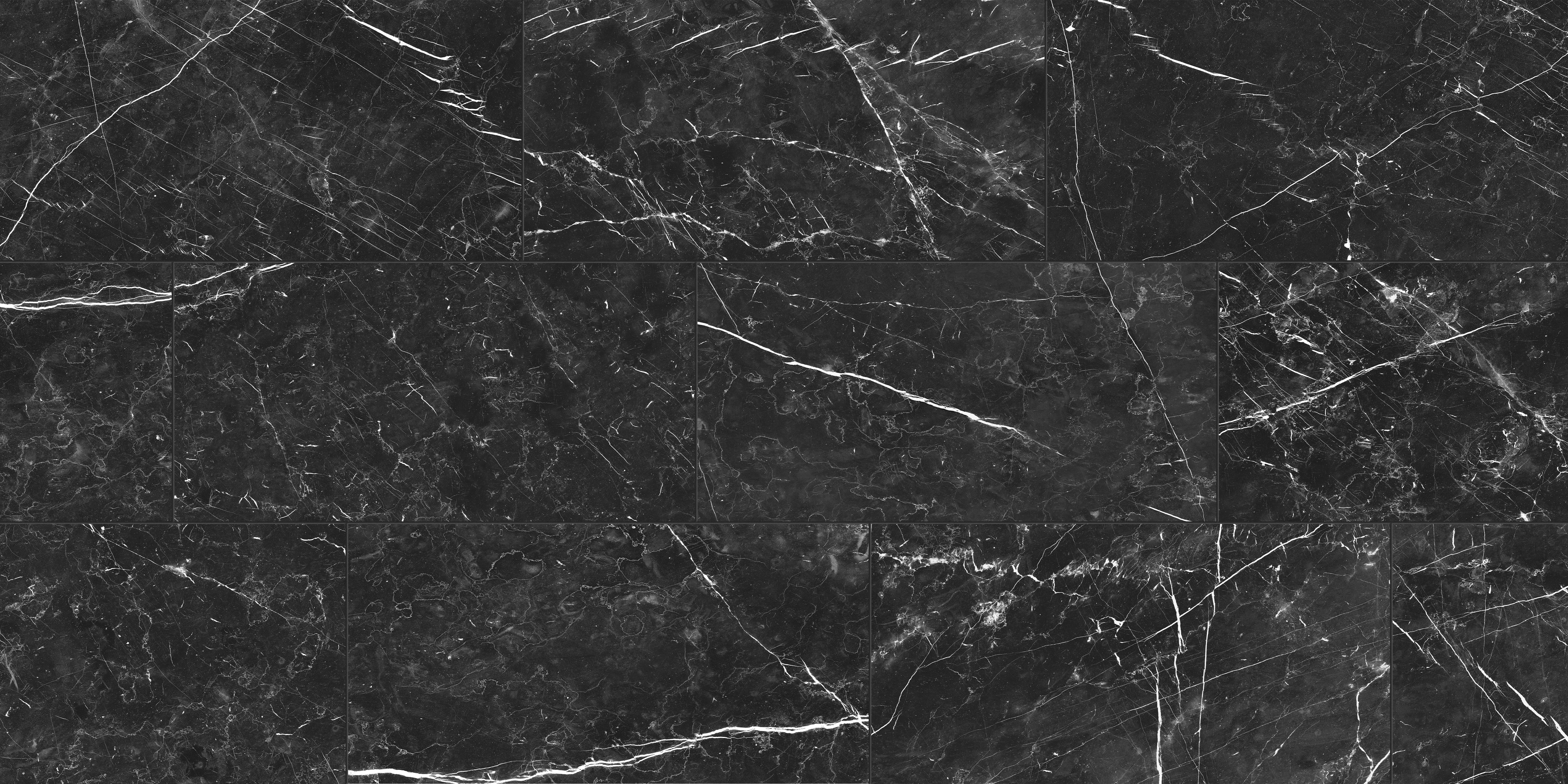 Luxury 12x24 Matte Porcelain Tile in Nero Marquina