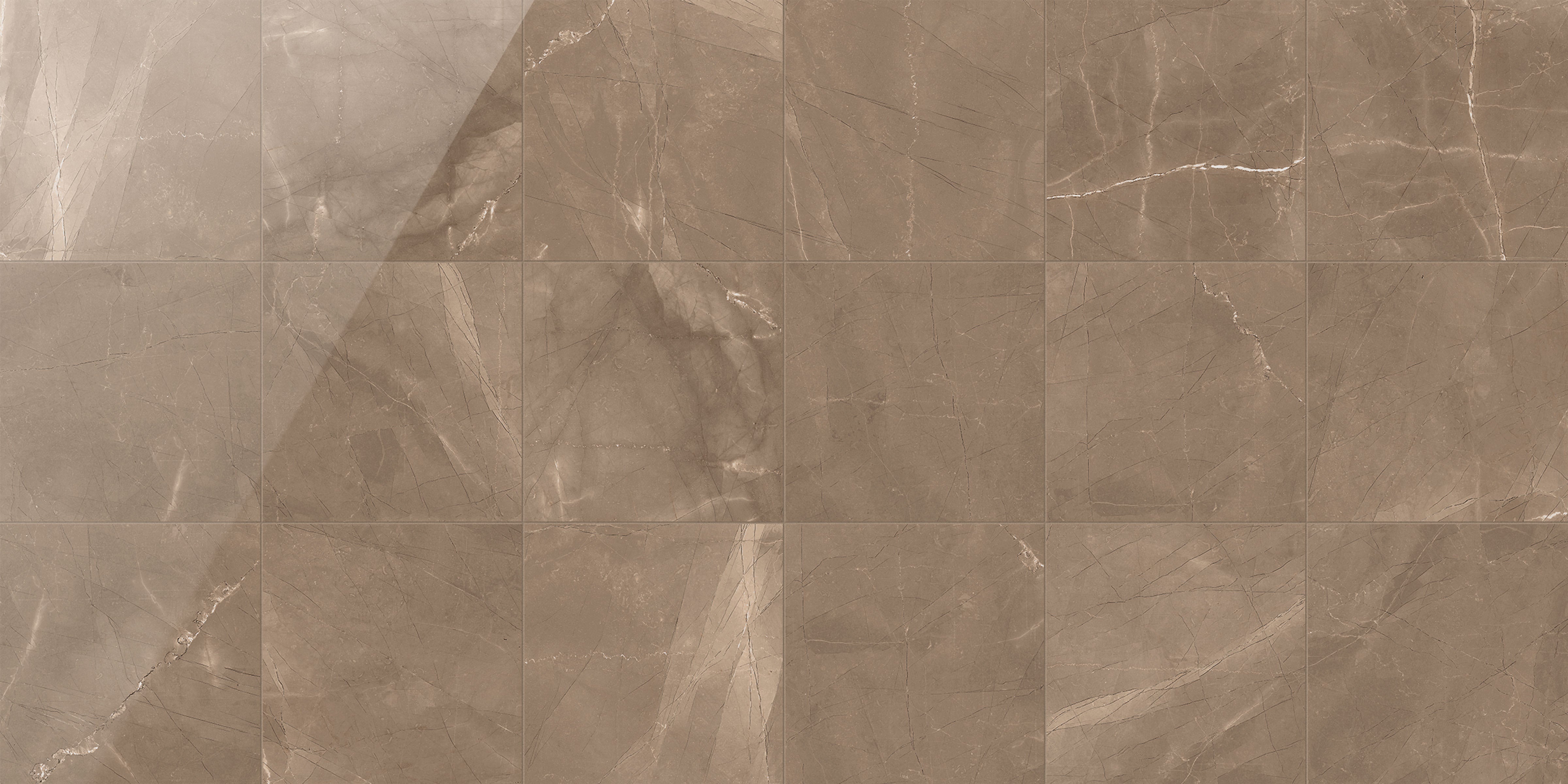 Luxury 12x12 Polished Porcelain Tile in Amani Bronze