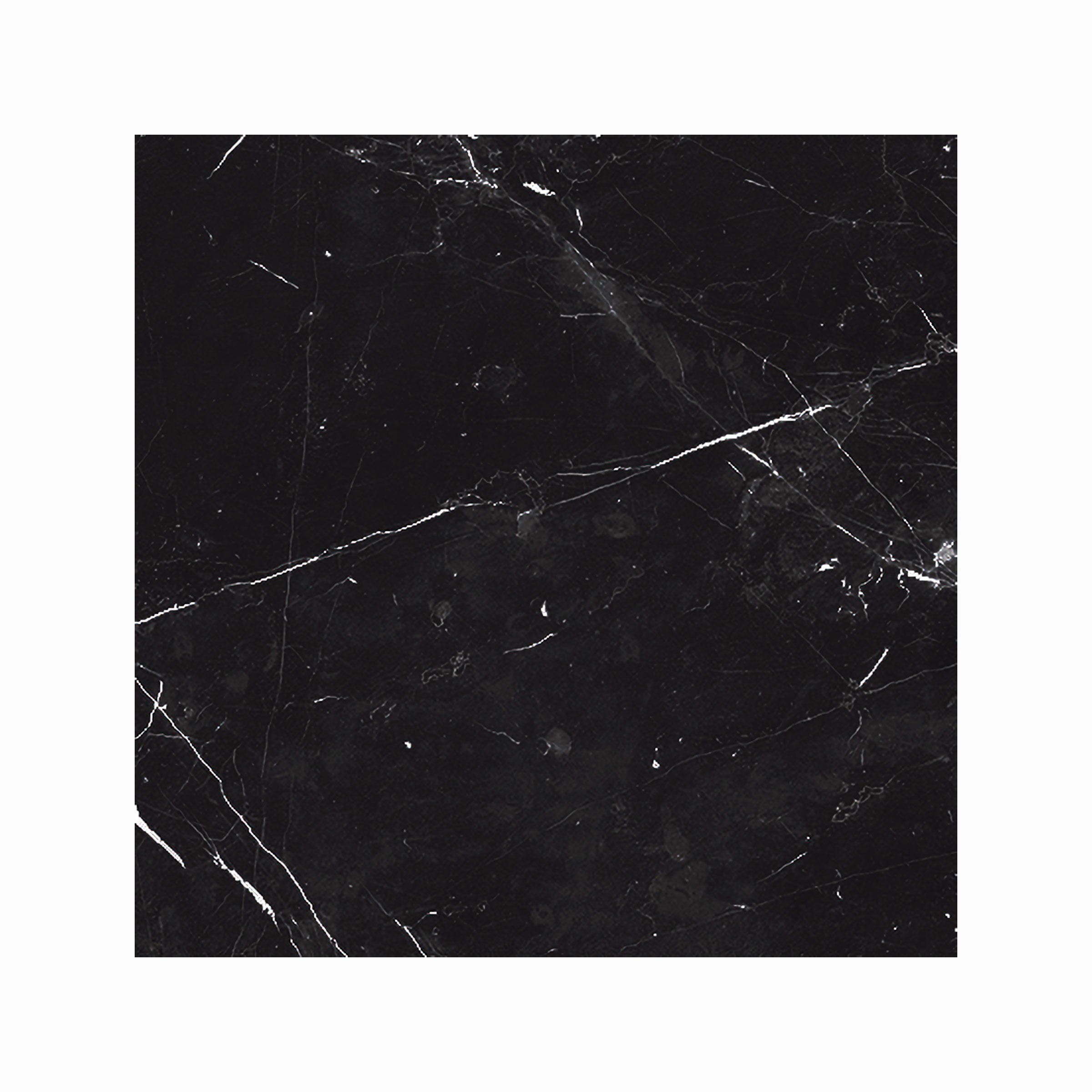 Luxury 12x12 Matte Porcelain Tile in Nero Marquina