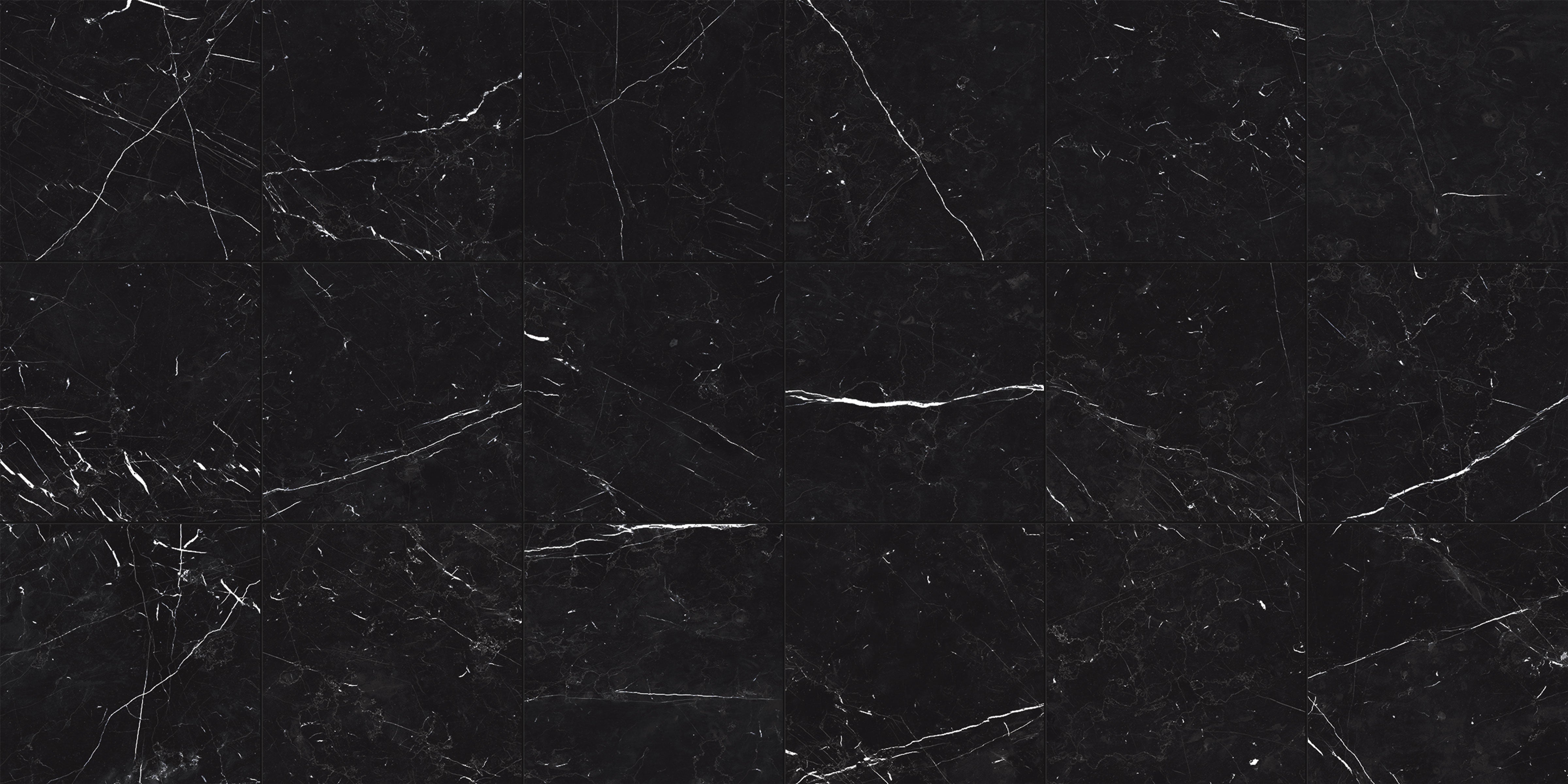 Luxury 12x12 Matte Porcelain Tile in Nero Marquina