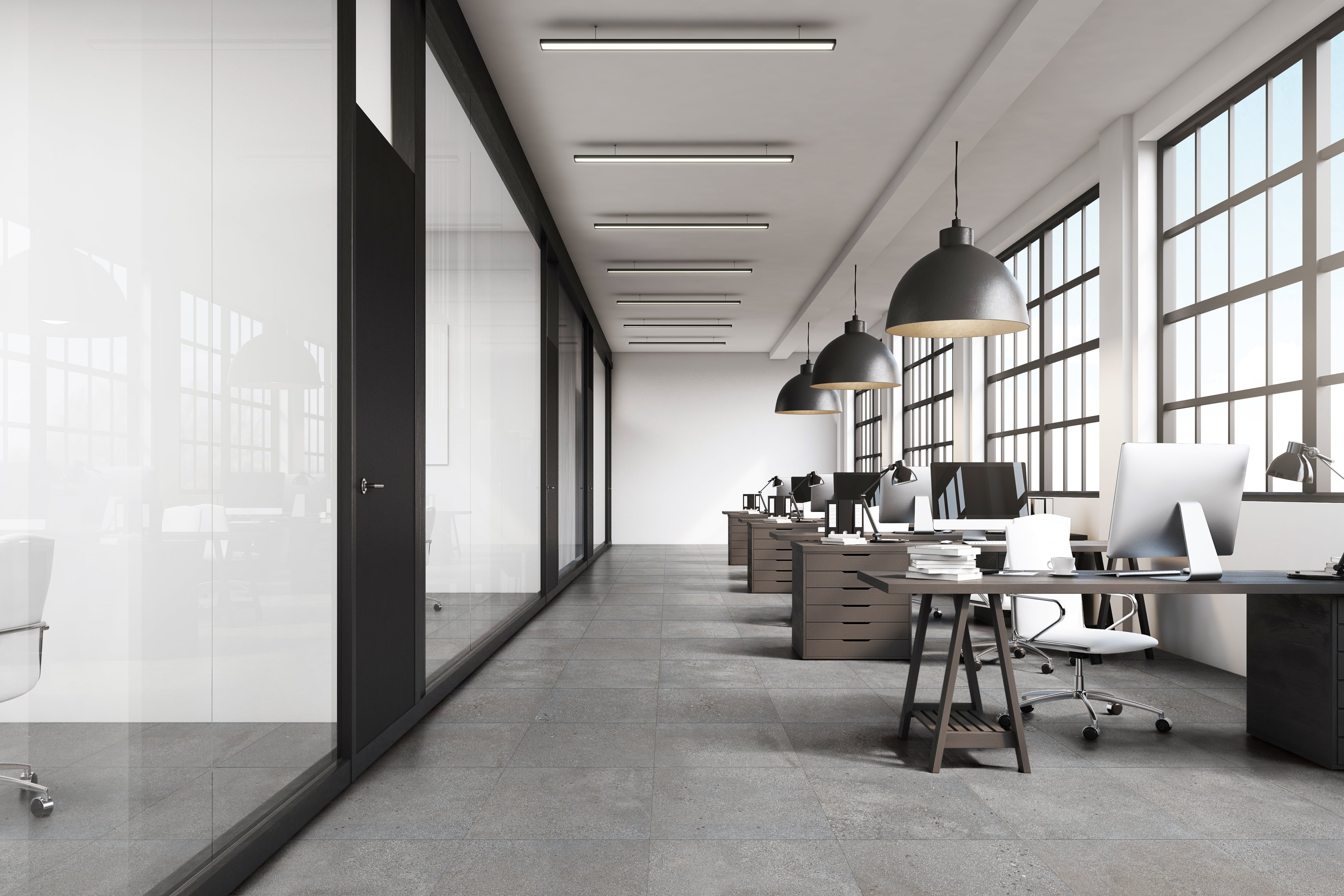 Area 51 24x24 Matte Porcelain Tile in Steel