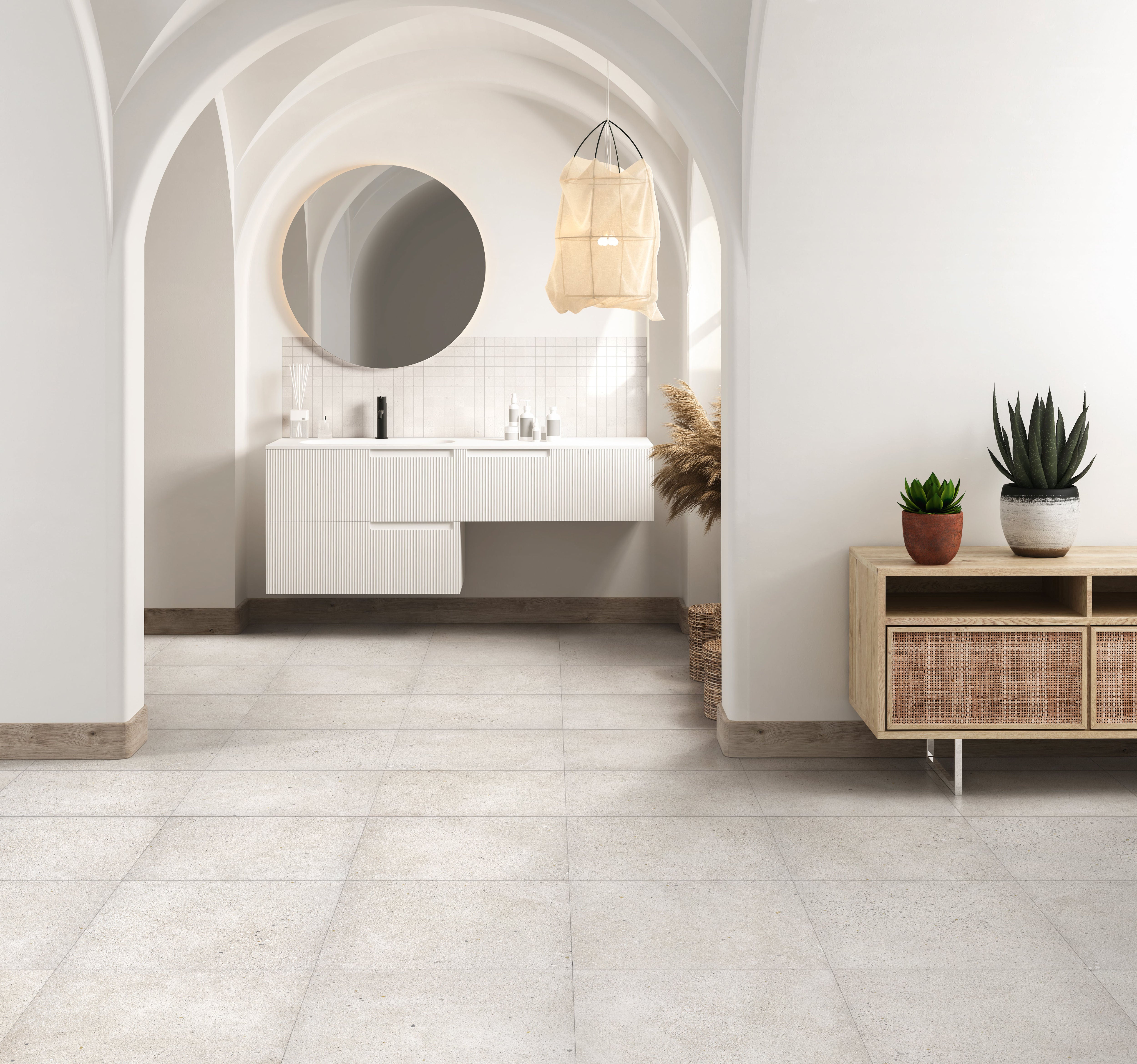 Area 51 24x24 Matte Porcelain Tile in White