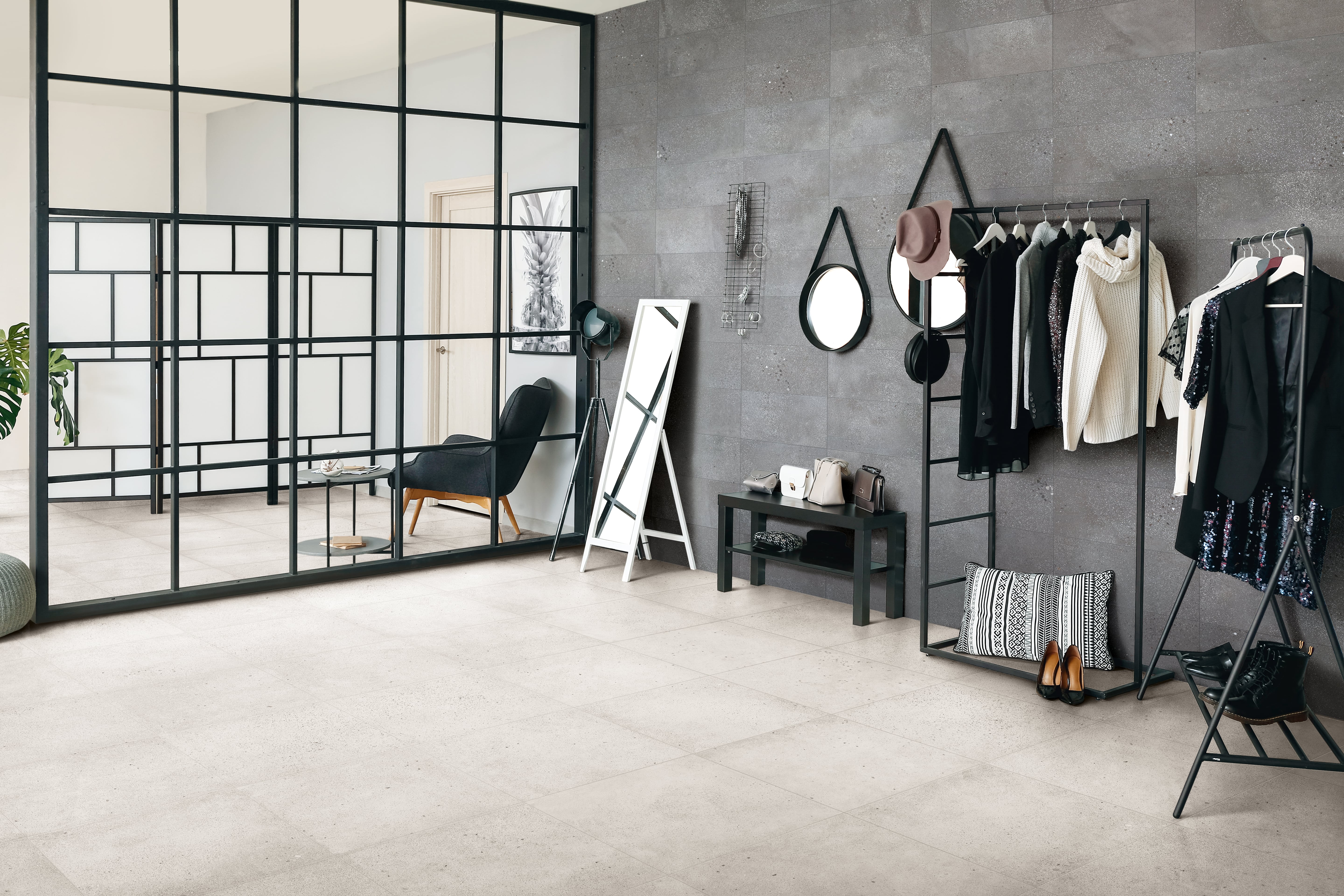 Area 51 24x24 Matte Porcelain Tile in White