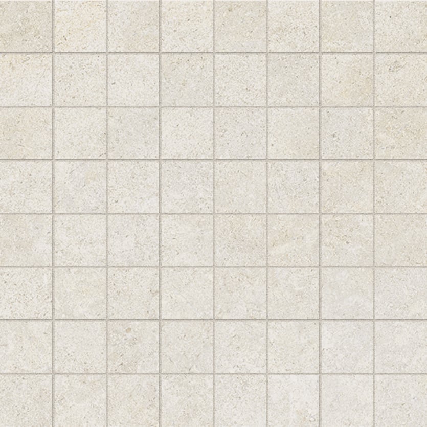 Atelier 11.65x11.65 Matte Porcelain Mesh Mosaic Tile in White Sand