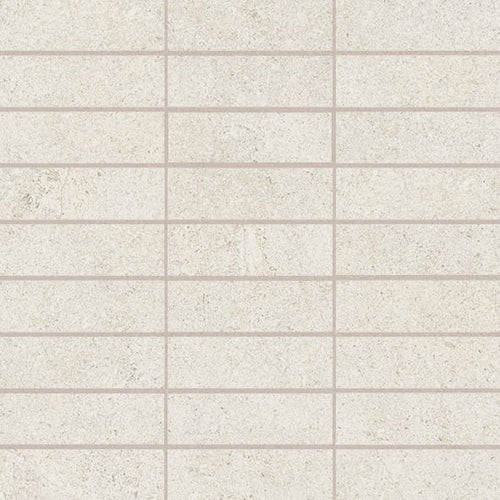 Atelier 1x4 Matte Porcelain Mesh Mosaic Tile in White Sand