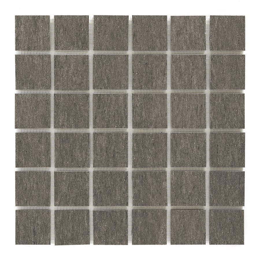 Basaltine 2x2 Matte Porcelain Mesh Mosaic Tile in Dark Grey