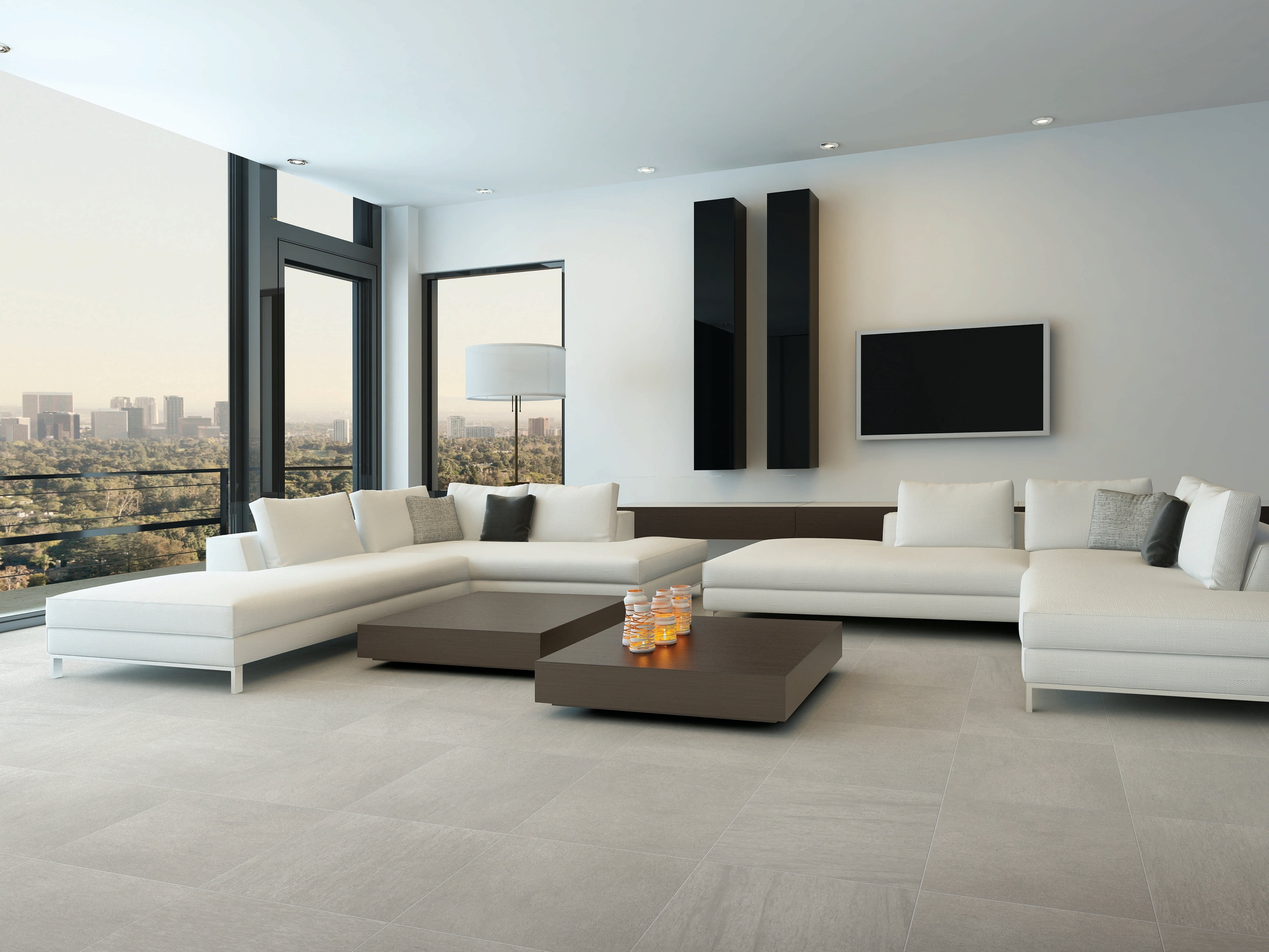 Basaltine 24x24 Matte Porcelain Tile in Light Grey