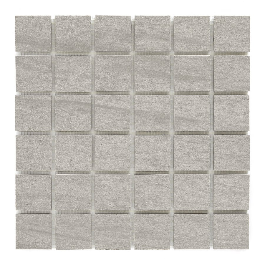 Basaltine 2x2 Matte Porcelain Mesh Mosaic Tile in Light Grey