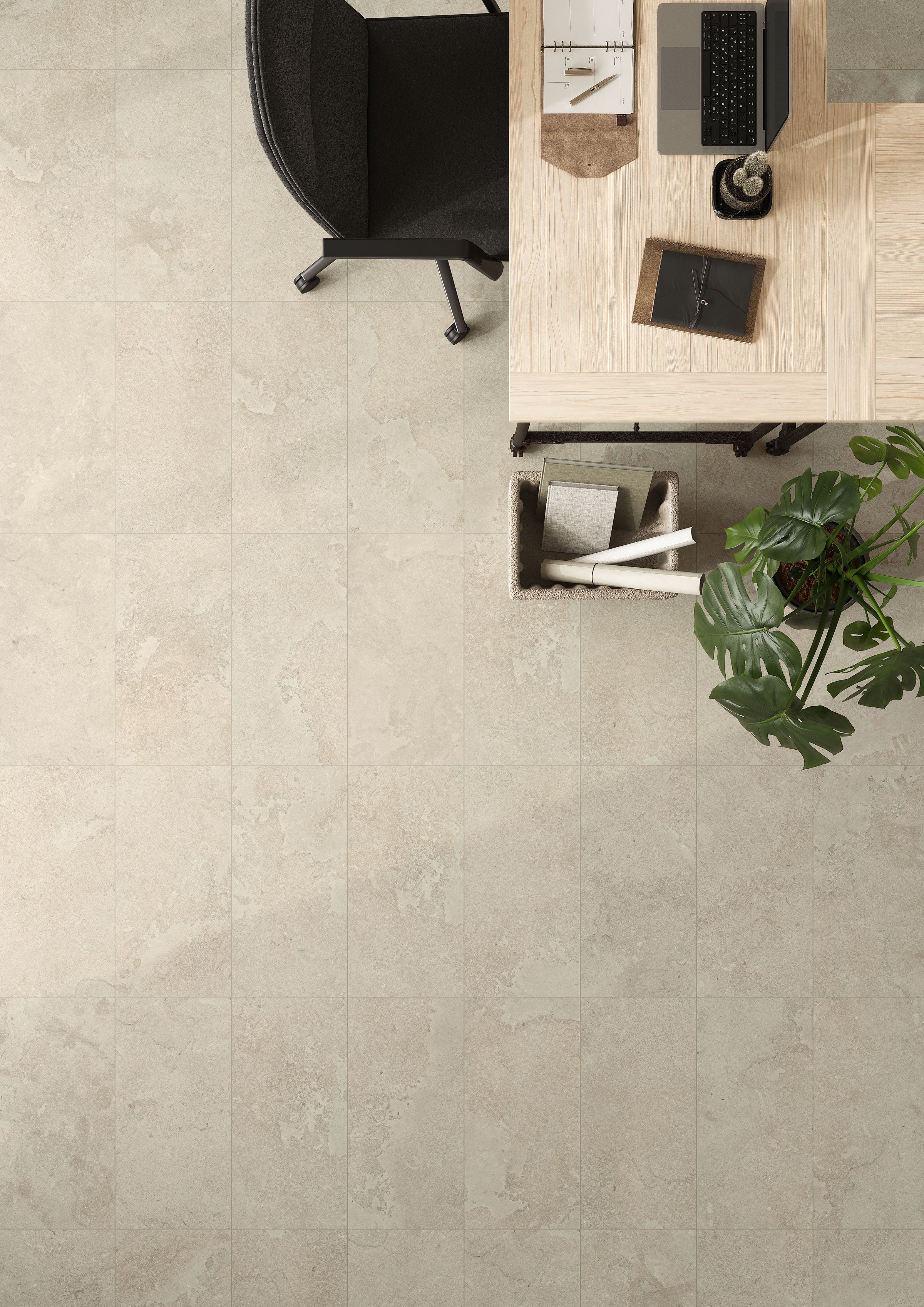 EcoStone 12x24 Matte Porcelain Tile in Cross-Cut Jute