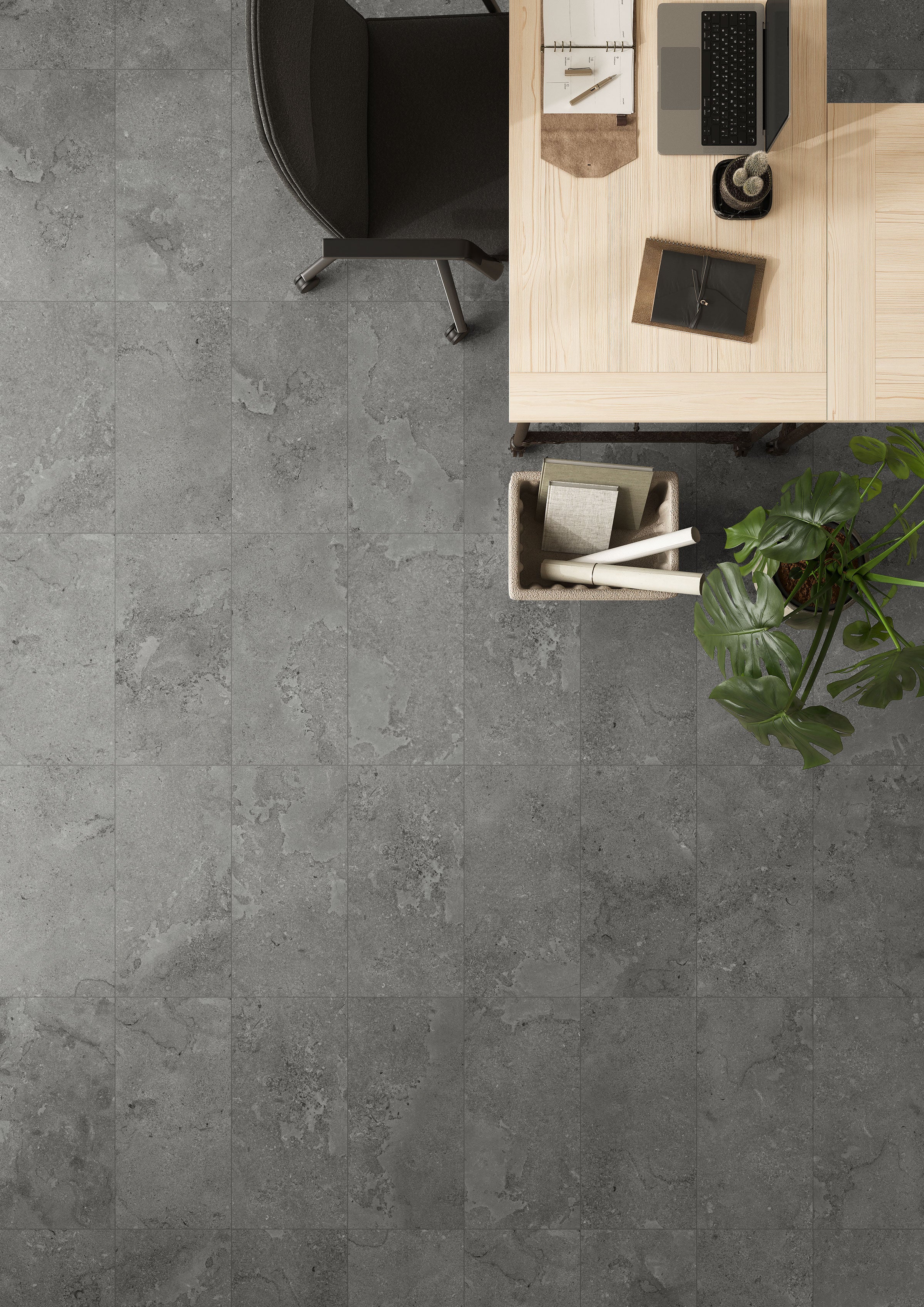 EcoStone 12x24 Matte Porcelain Tile in Cross-Cut Pumice