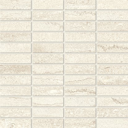 EcoStone 1x3 Matte Porcelain Mesh Mosaic Tile in Vein-Cut Fog