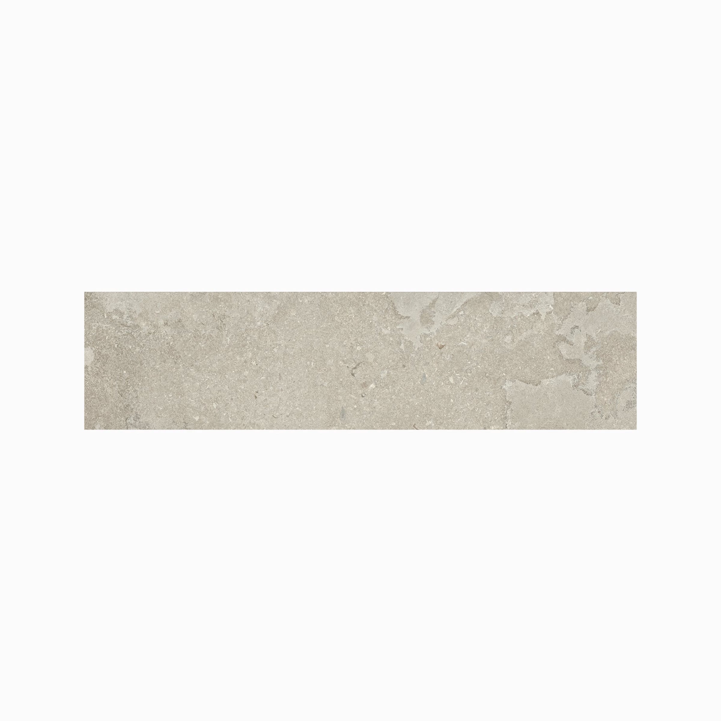 EcoStone 3x12 Matte Porcelain Bullnose Tile in Cross-Cut Mist