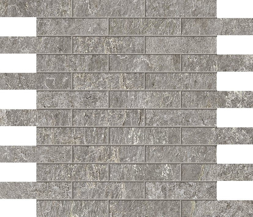 Farmhouse Living 12x12 Matte Porcelain Mesh Brick Mosaic Tile in Millstone