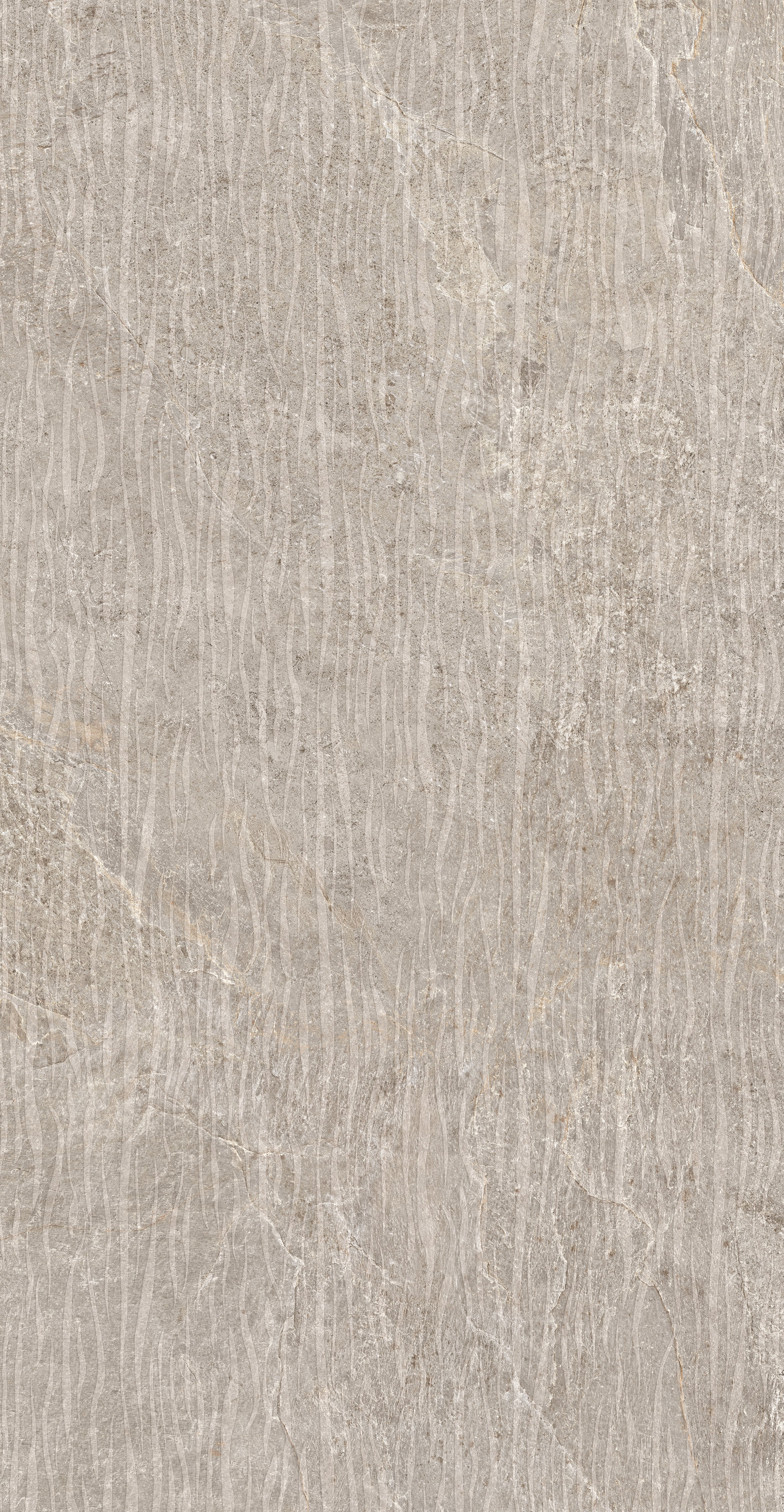 Farmhouse Living 48x110 Matte Deco Waved Porcelain Tile in Pewter