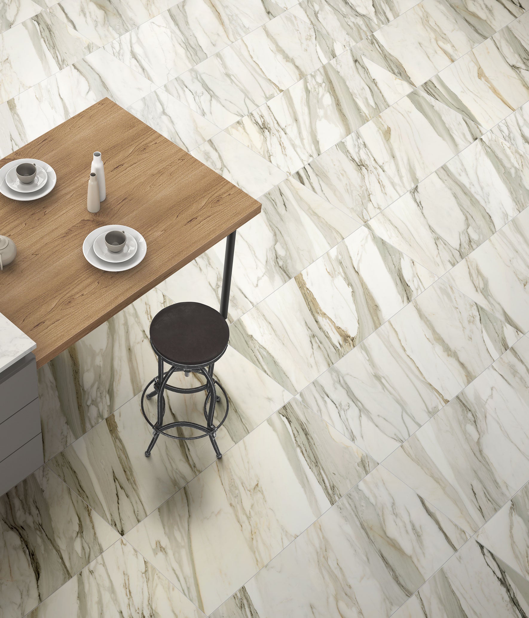 JEM 24x48 Matte Porcelain Tile in Aria Gold