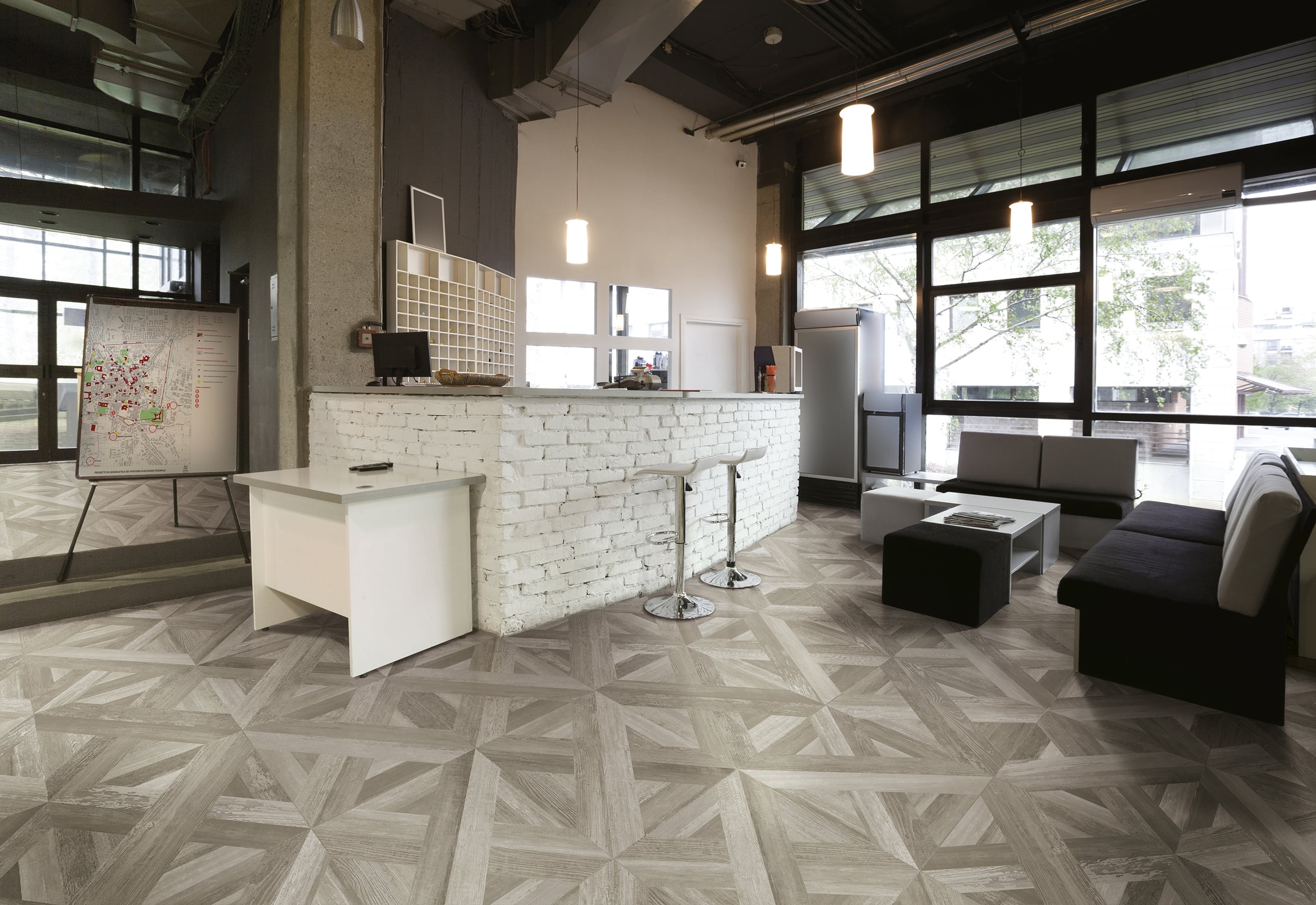 Loft 24x24 Matte Porcelain Tile in Smoke