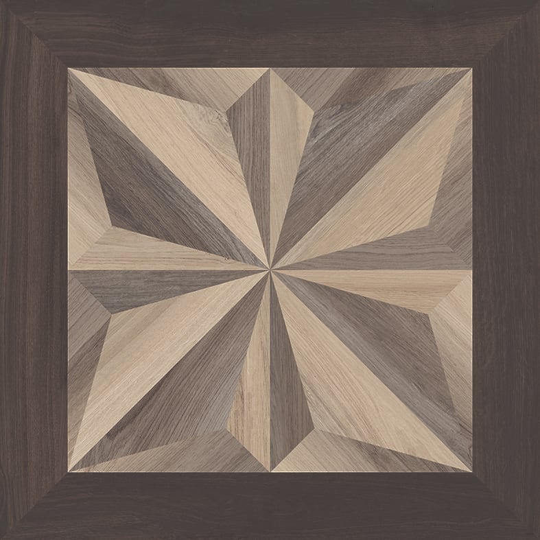 Mood Wood 24x24 Matte Porcelain Cassetone Décor Tile in Honey / Nut / Brown