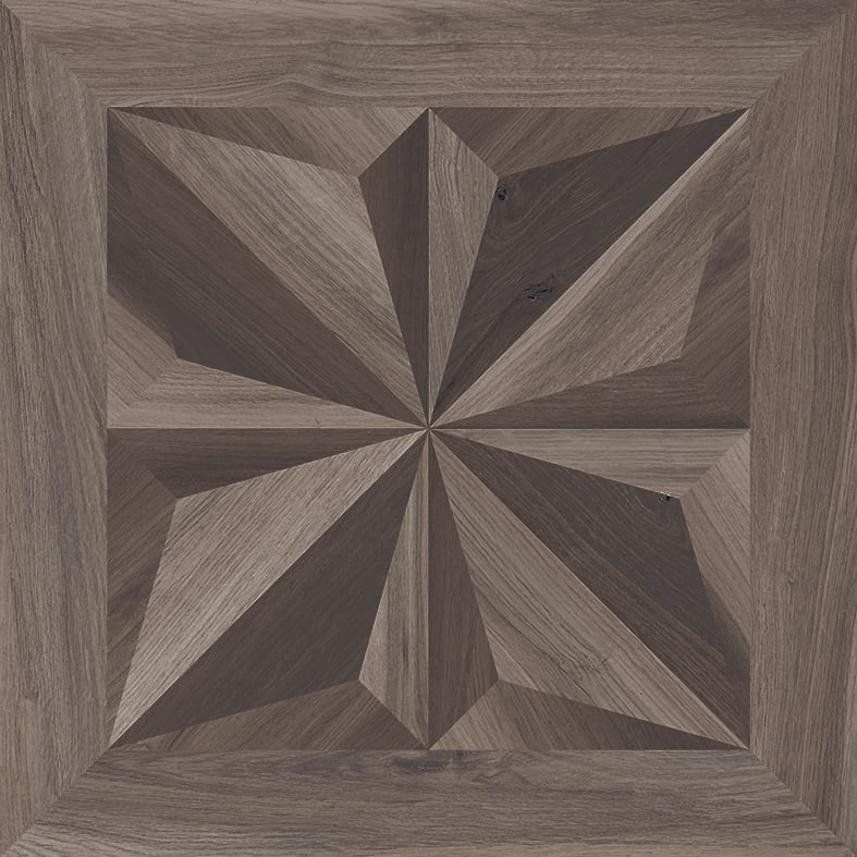 Mood Wood 24x24 Matte Porcelain Cassetone Décor Tile in Nut / Brown