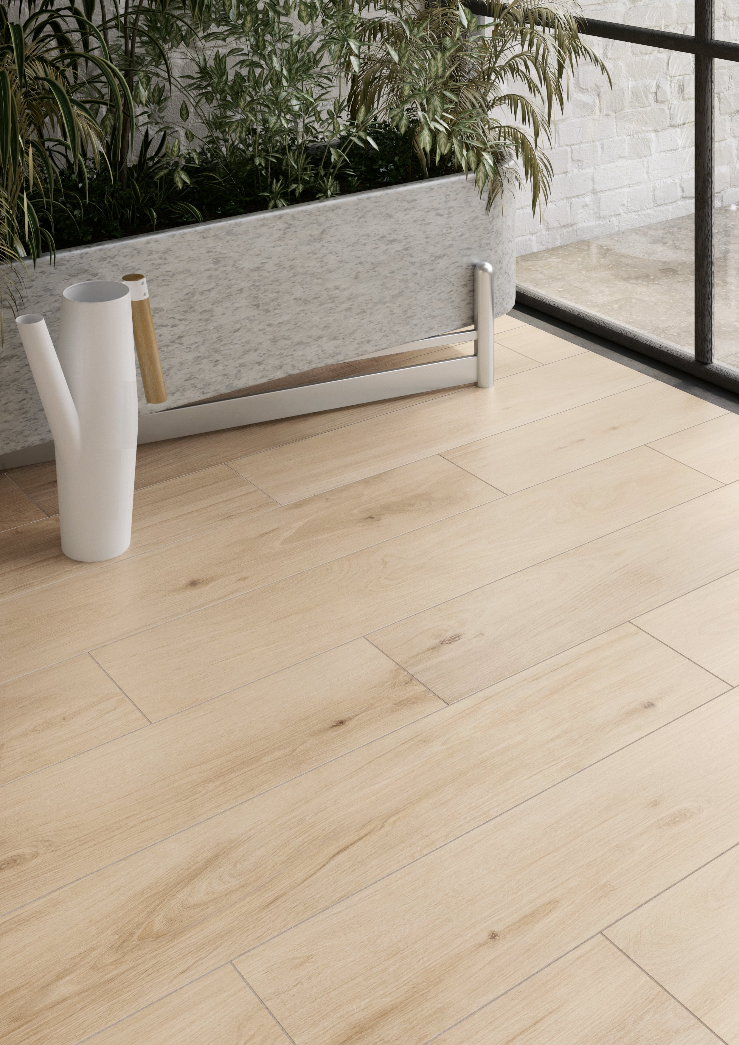 Native 8x48 Matte Porcelain Tile in Pine