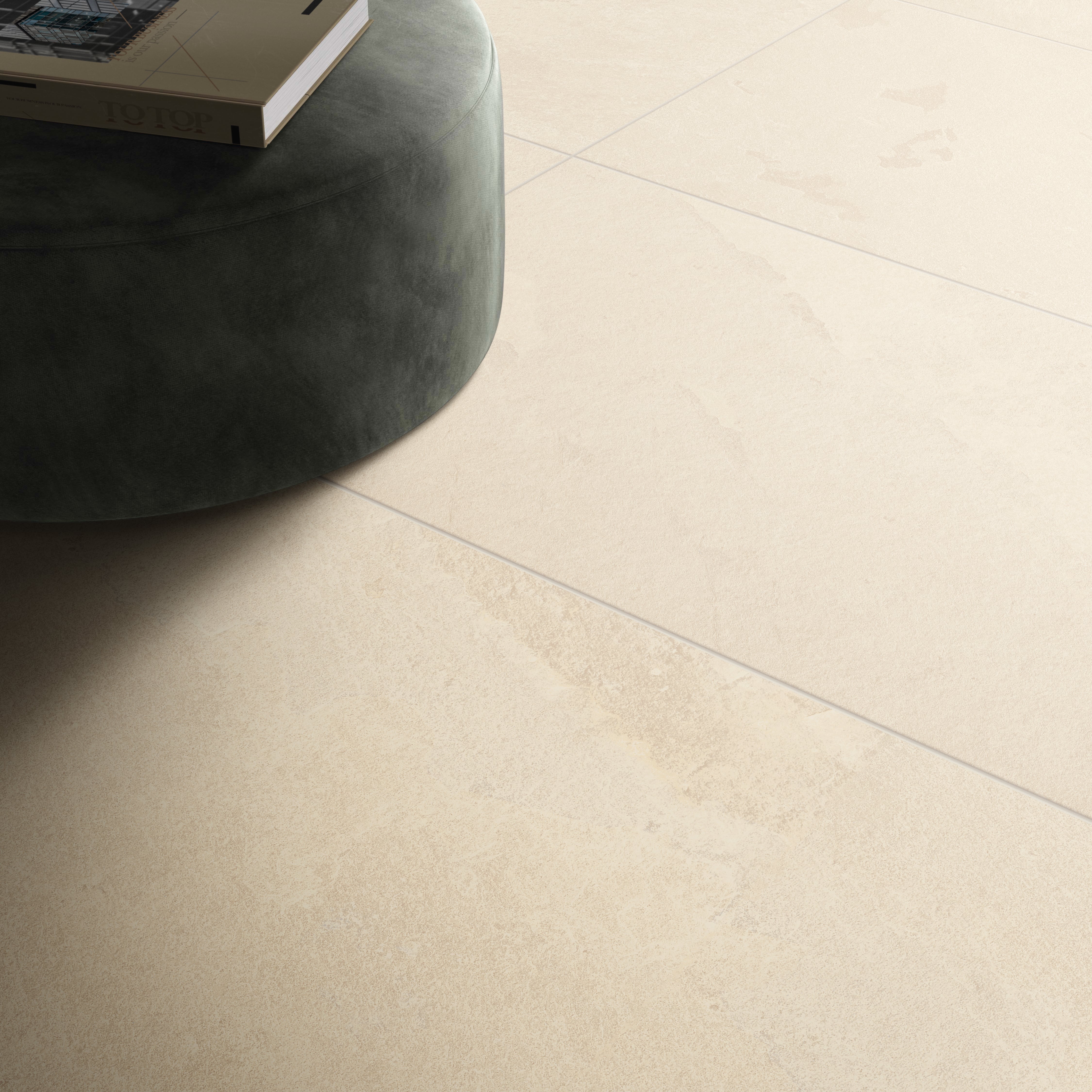 Net-Zero 12x24 Matte Porcelain Tile in Beige