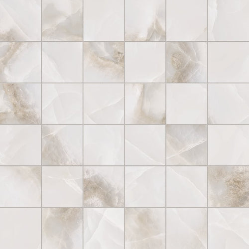 Onyx 2x2 Matte Porcelain Mesh Mosaic Tile in White