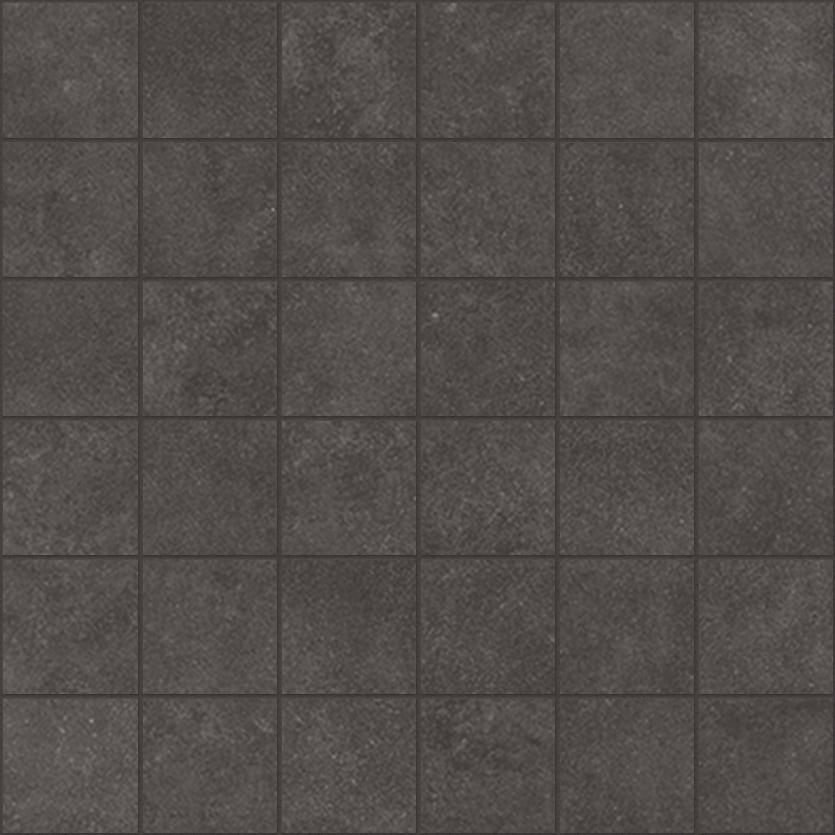 Plaster 2.0 2x2 Matte Porcelain Mesh Mosaic Tile in Midnight