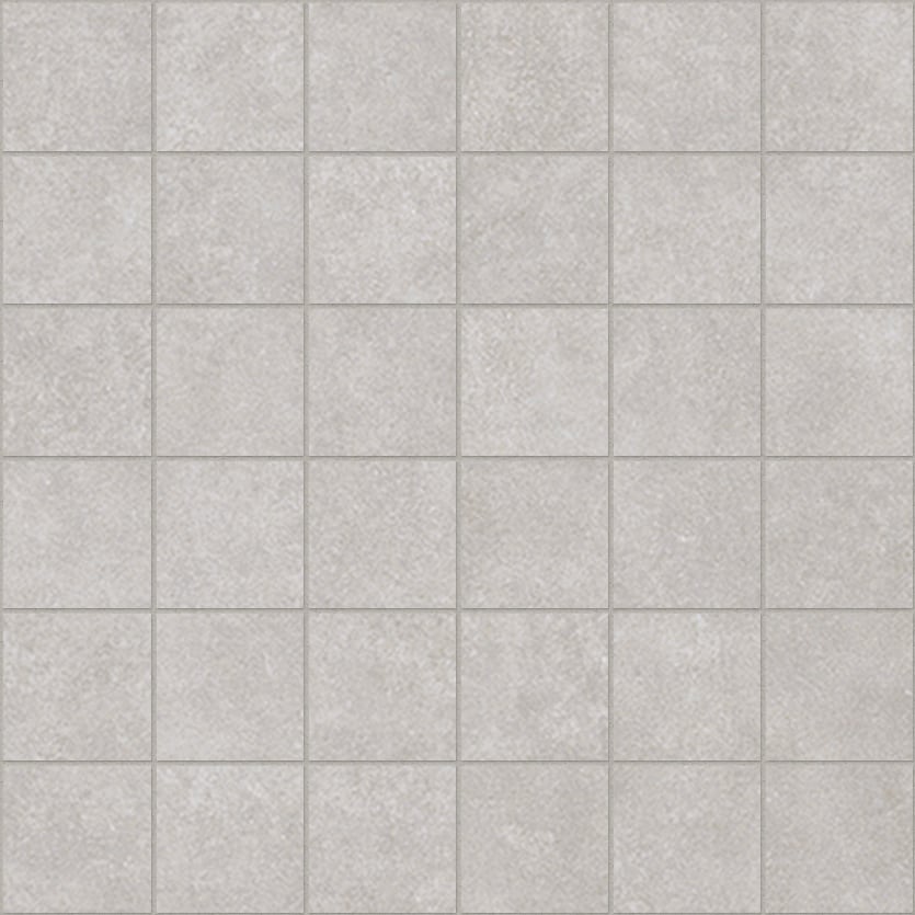 Plaster 2.0 2x2 Matte Porcelain Mesh Mosaic Tile in Silver Grey