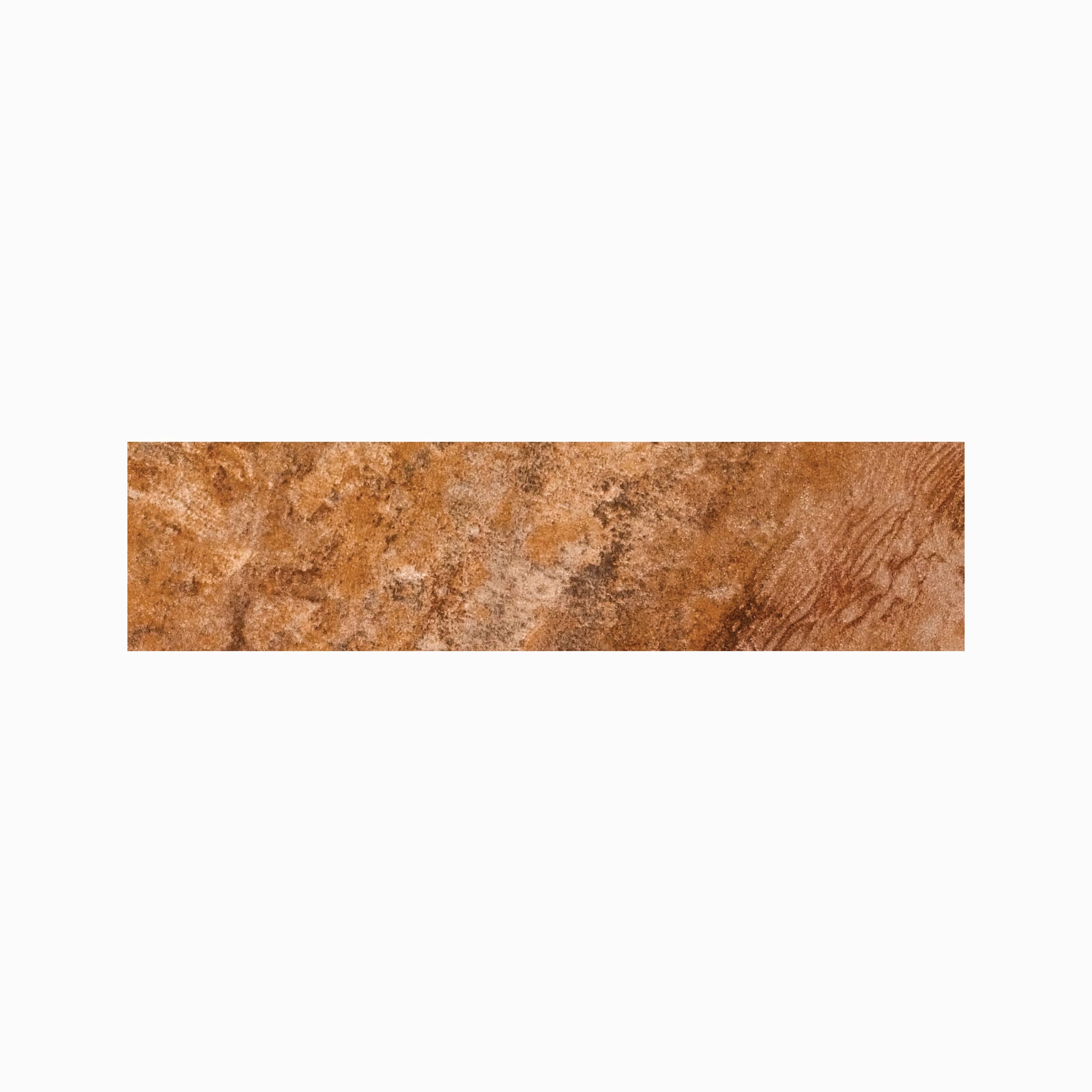 Stonefire 3x12 Matte Porcelain Bullnose Tile in Rust