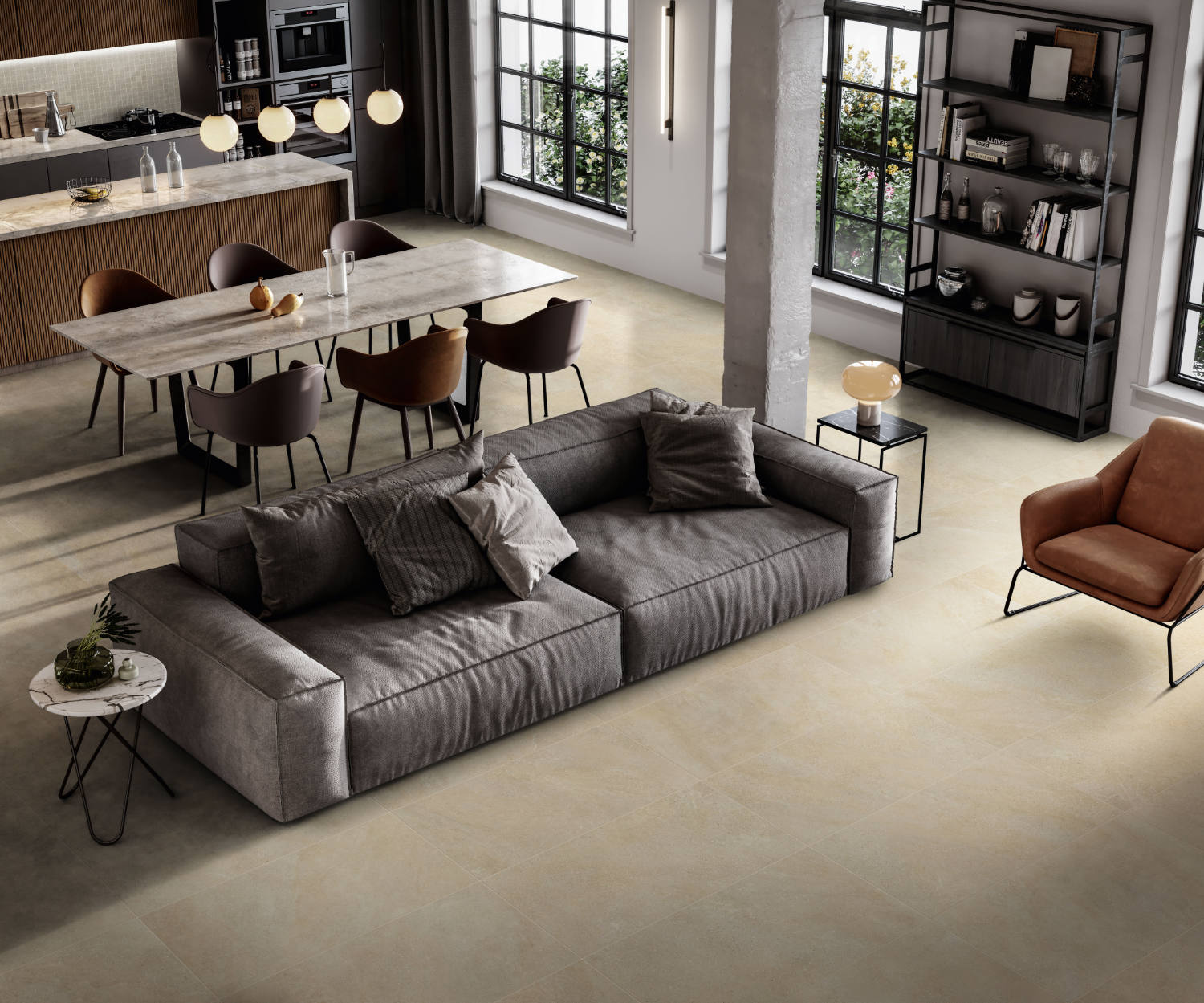 Tycoon 16x32 Matte Porcelain Tile in Buff