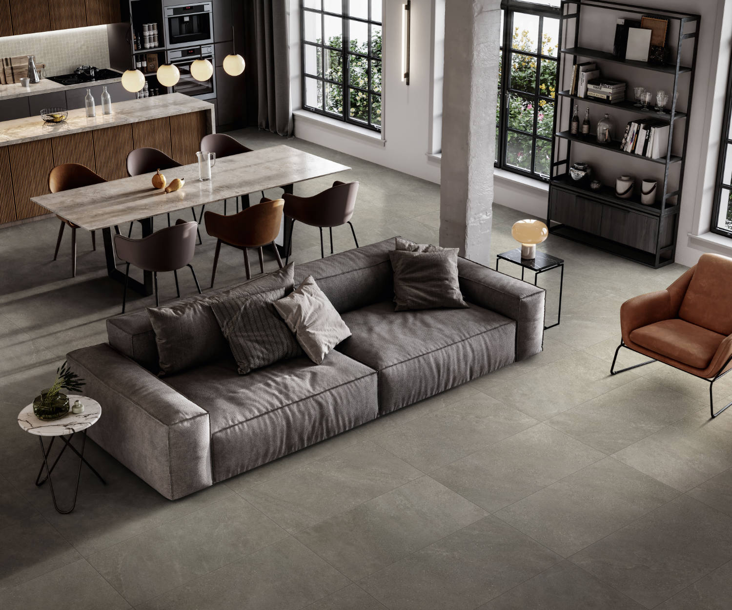 Tycoon 16x32 Matte Porcelain Tile in Storm Grey