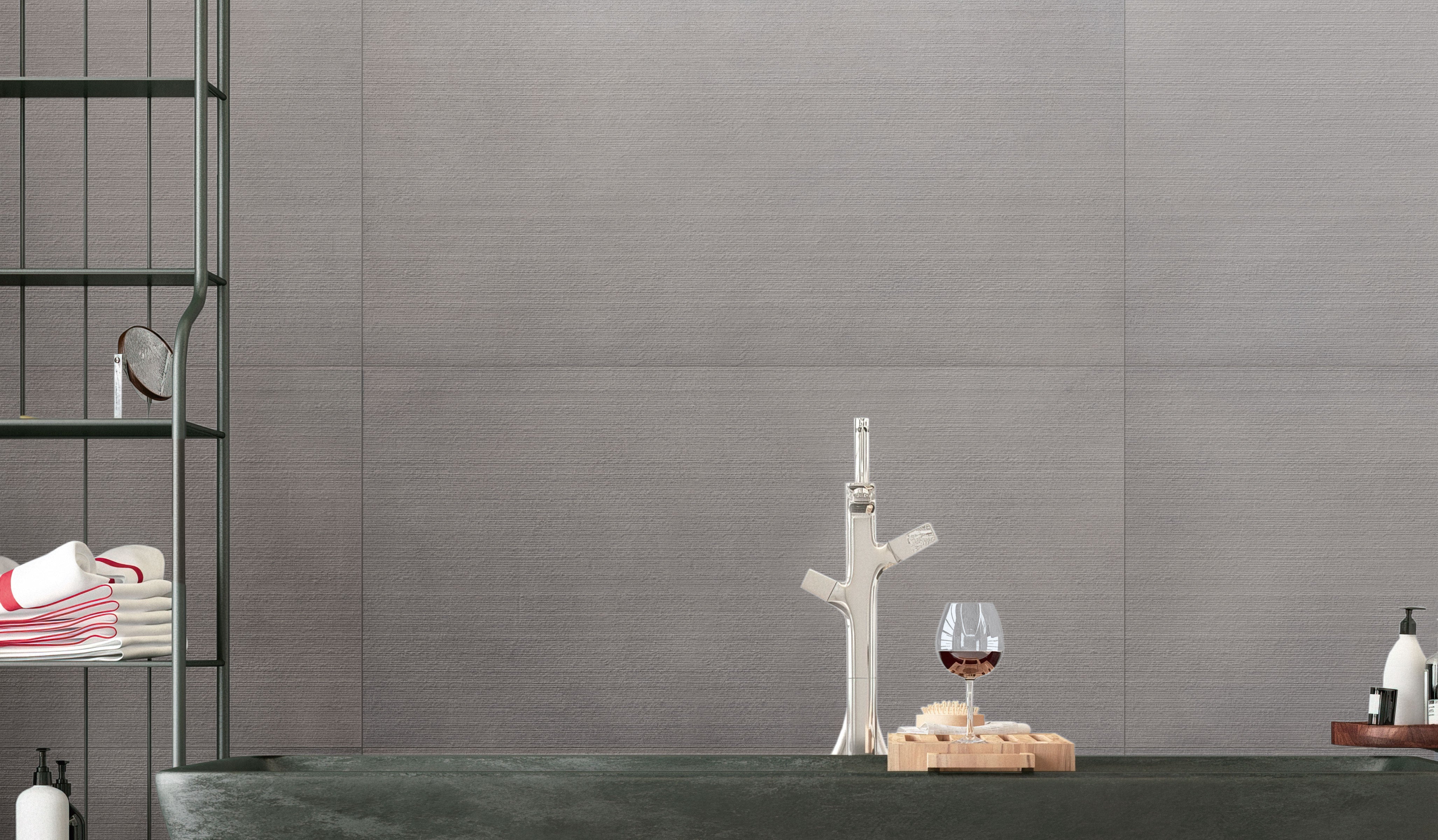 Urban Living 24x48 Chiseled Porcelain Tile in Mist Grey