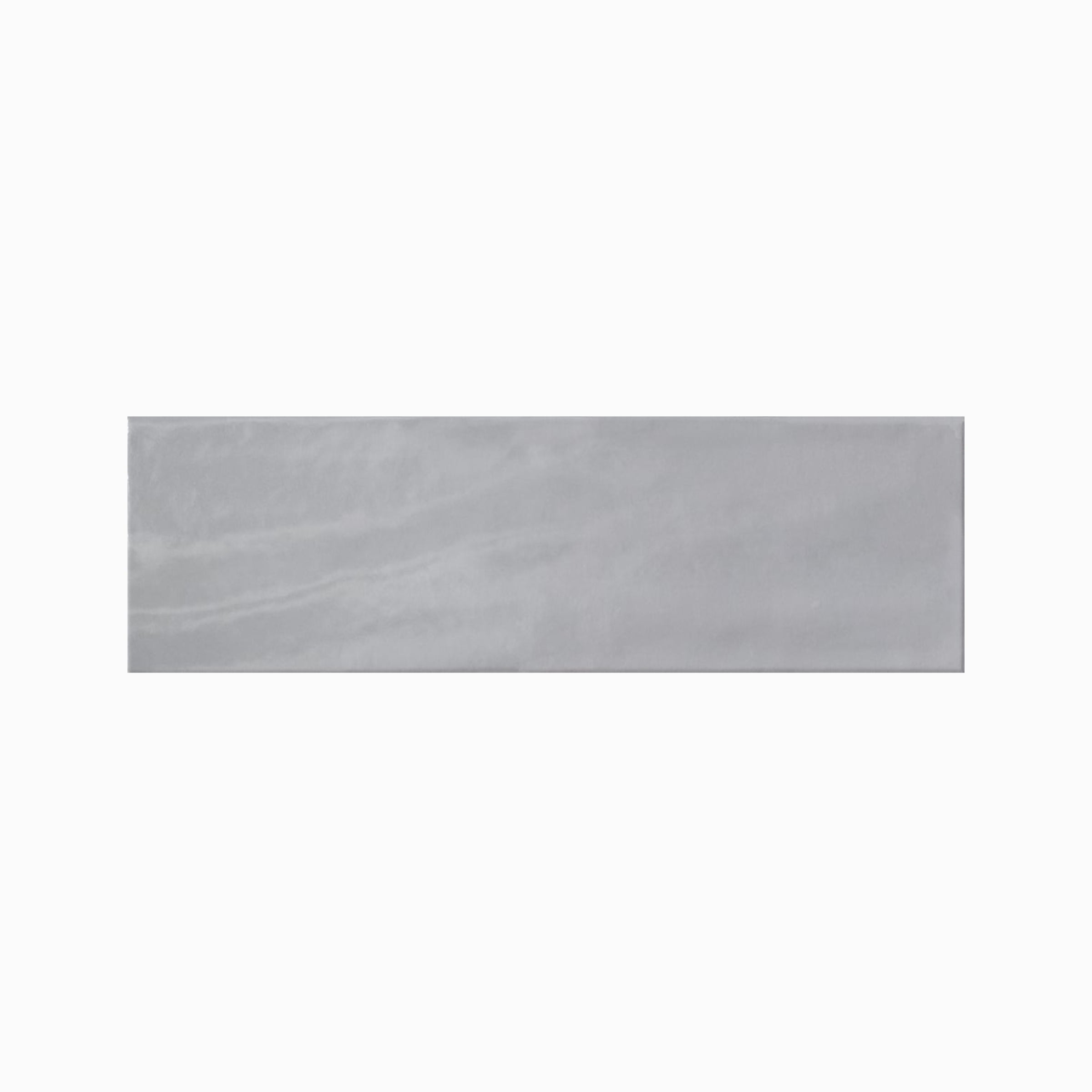 Urban Living 6x24 Glossy Porcelain Bullnose Tile in Essential Grey