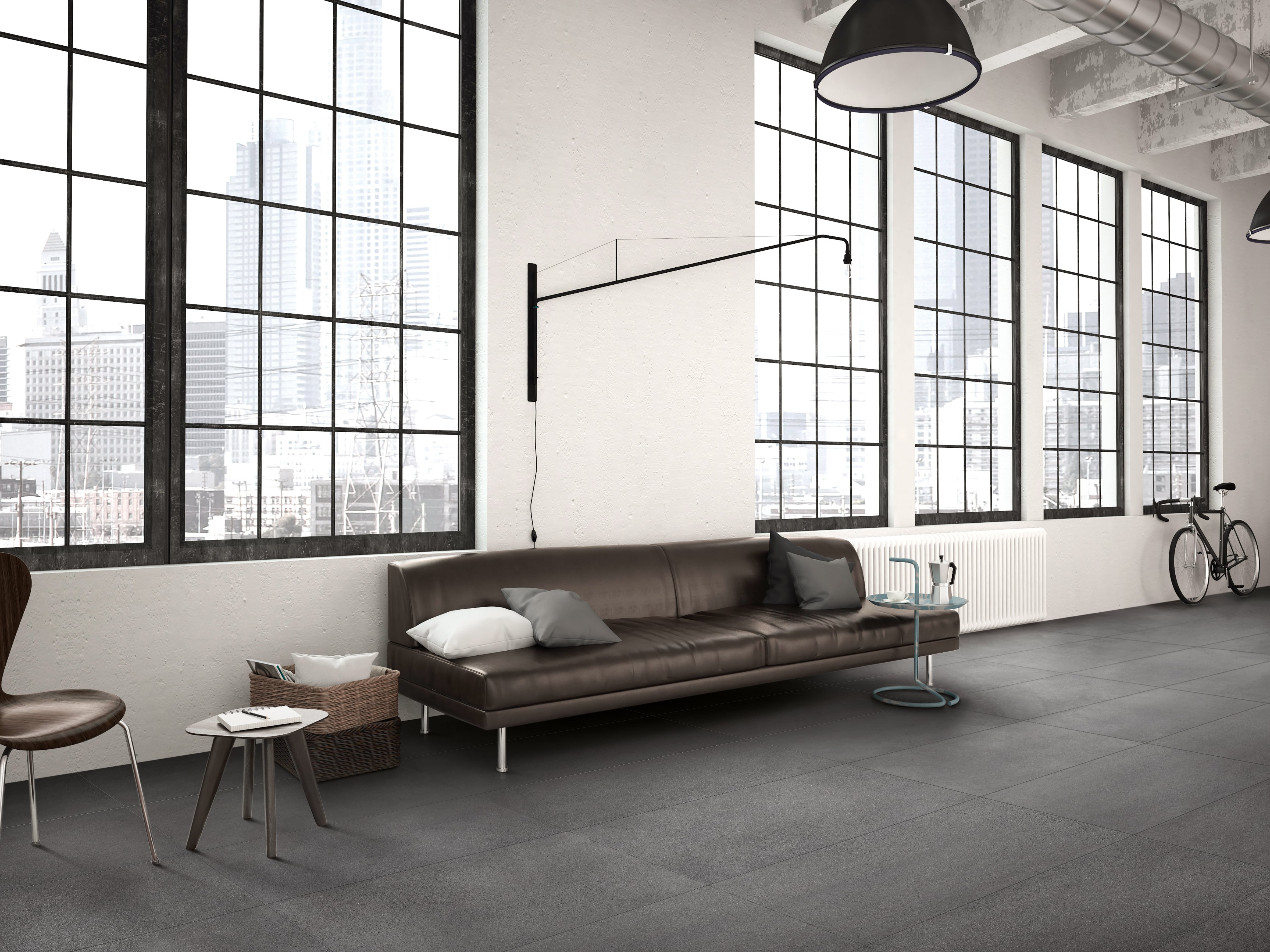 Urban Living 24x48 Matte Porcelain Tile in Titanium