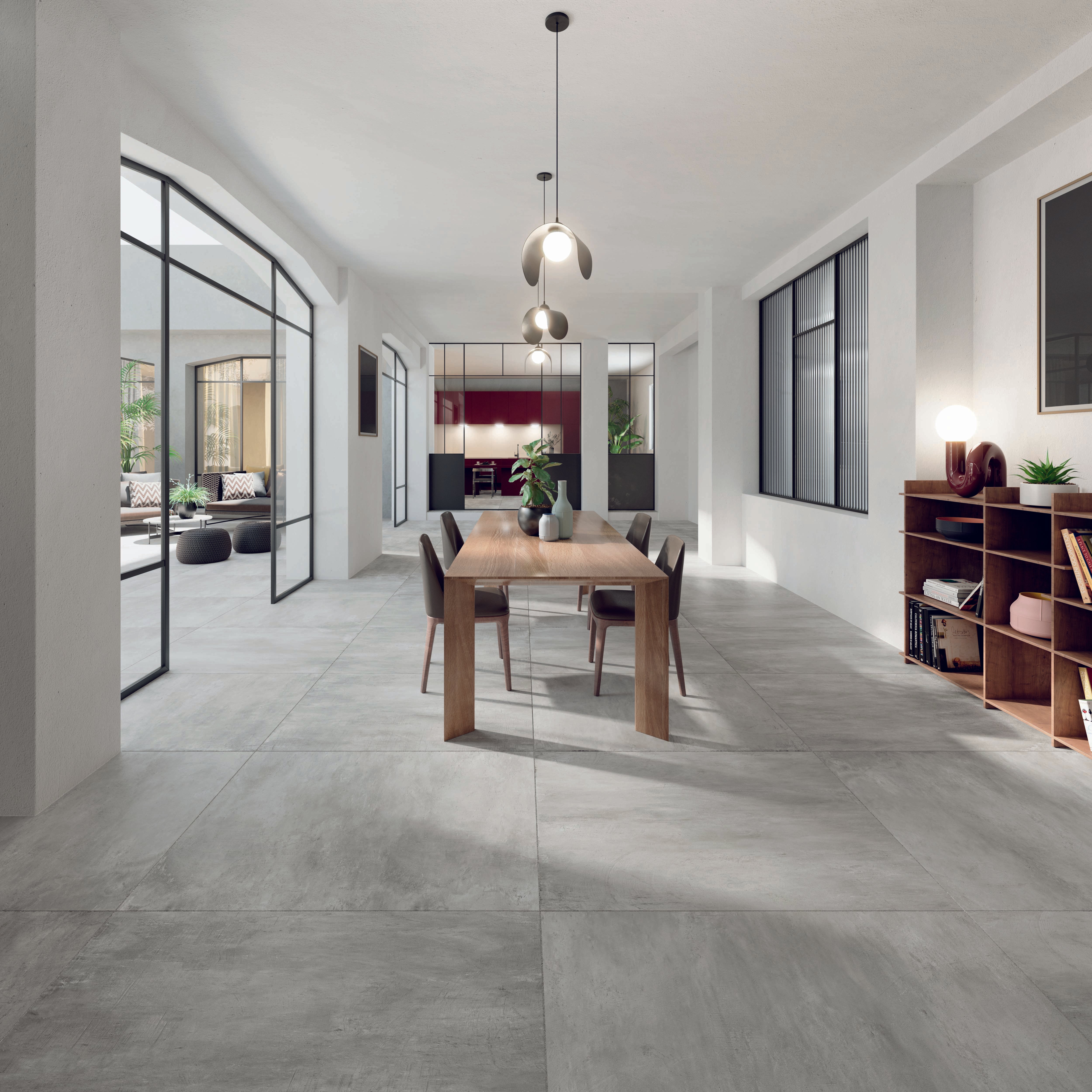 +One 48x48 Matte Porcelain Tile in Ash