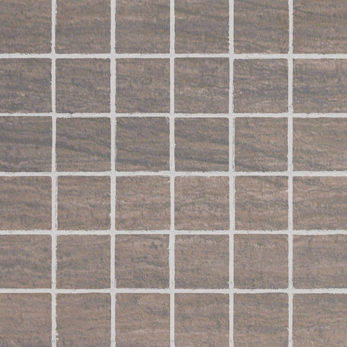 Layers 2x2 Matte Porcelain Mesh Mosaic Tile in Obsidian