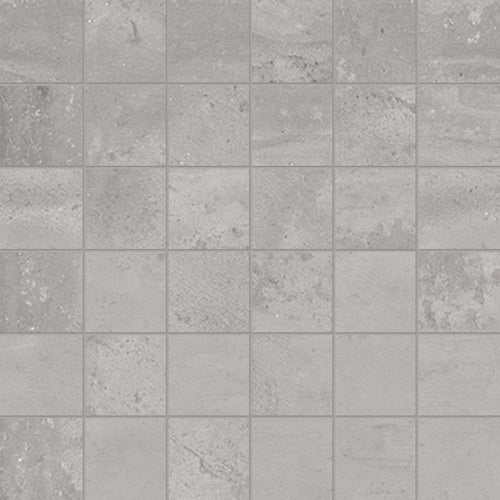 +One 2x2 Matte Porcelain Mesh Mosaic Tile in Ash