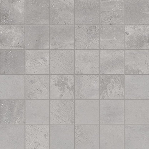 +One 2x2 Matte Porcelain Mesh Mosaic Tile in Ash