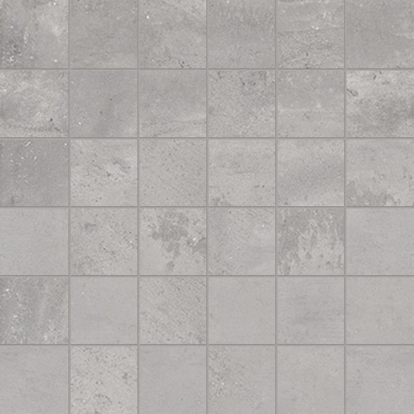 +One 2x2 Polished Porcelain Mesh Mosaic Tile in Ash