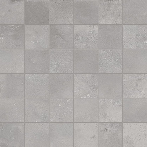 +One 2x2 Polished Porcelain Mesh Mosaic Tile in Ash