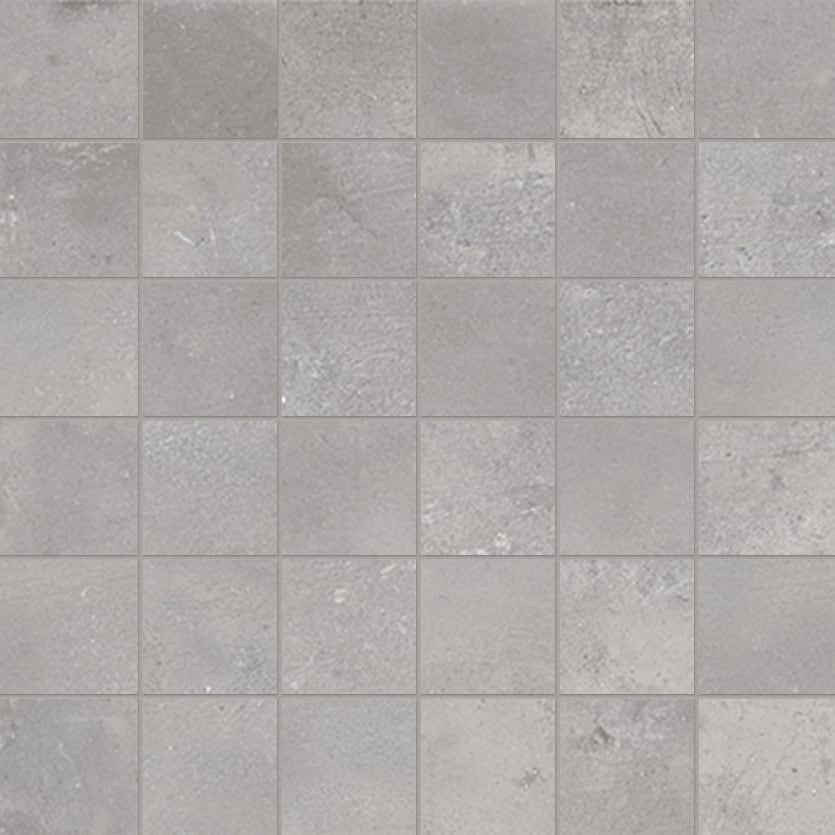 +One 2x2 Polished Porcelain Mesh Mosaic Tile in Ash