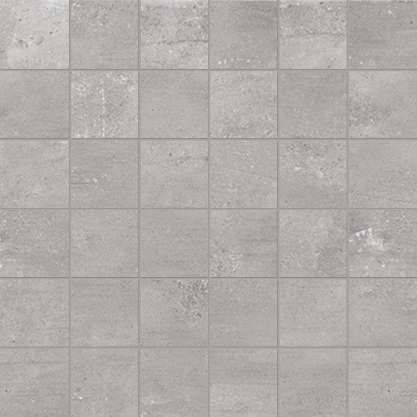 +One 2x2 Polished Porcelain Mesh Mosaic Tile in Ash