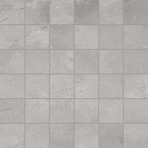 +One 2x2 Polished Porcelain Mesh Mosaic Tile in Ash