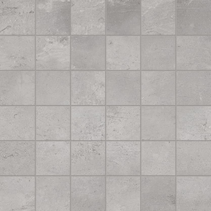 +One 2x2 Polished Porcelain Mesh Mosaic Tile in Ash