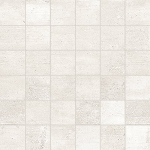 +One 2x2 Matte Porcelain Mesh Mosaic Tile in Chalk