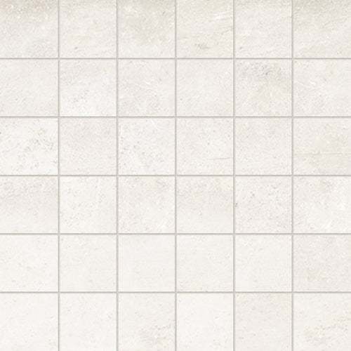 +One 2x2 Polished Porcelain Mesh Mosaic Tile in Chalk