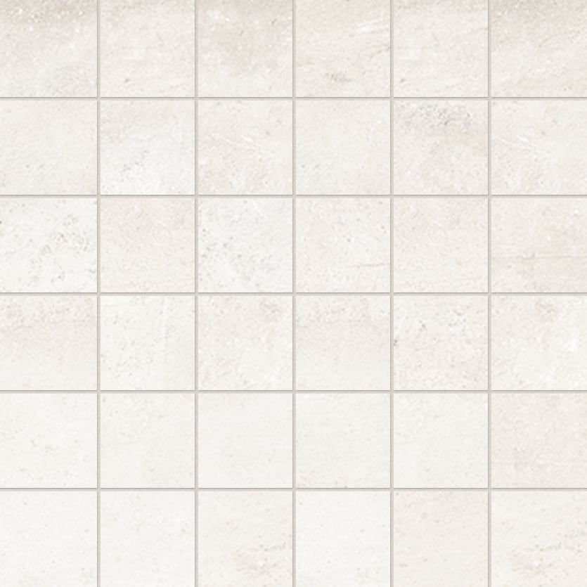 +One 2x2 Matte Porcelain Mesh Mosaic Tile in Chalk