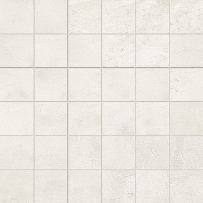 +One 2x2 Polished Porcelain Mesh Mosaic Tile in Chalk