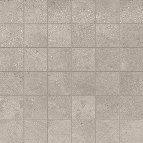 +One 2x2 Polished Porcelain Mesh Mosaic Tile in Greige